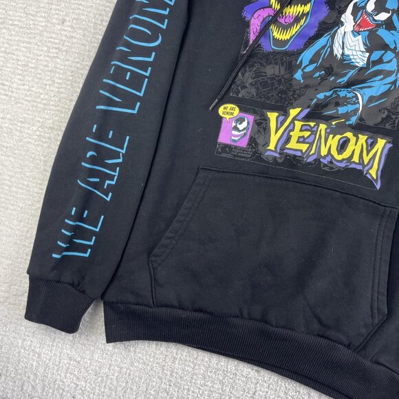 Limited Edition Marvel Hoodie Men’s M Black Venom Comic Graphic Sweatshirt Read* - Picture 4 of 16